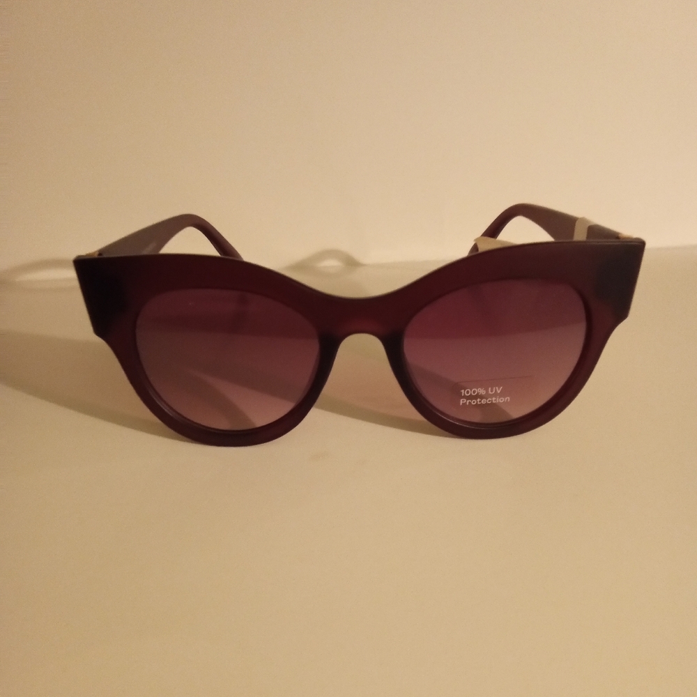 A New Day Deep Red Cat Eye Sunglasses